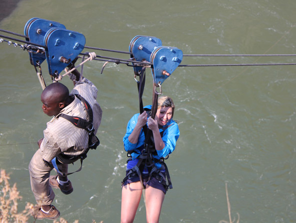 Ashley Groenevelt - showing some adventure nerves!